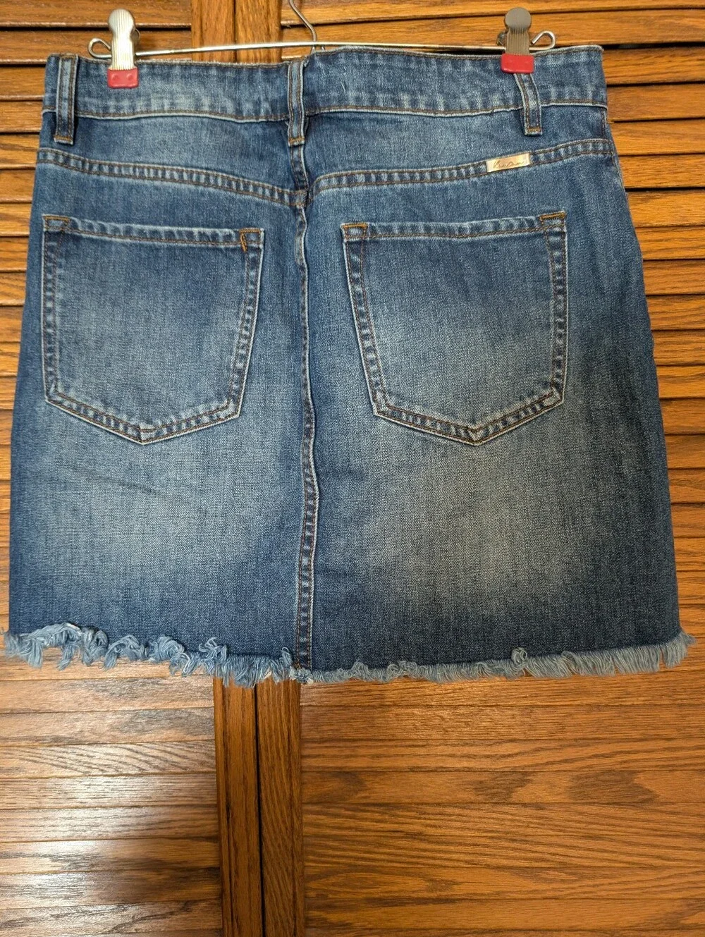 Kancan Button Fly Denim Mini Jean Skirt Size Medium